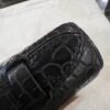 NoNo Xiatian Hermes Kelly Pochette Porosus Matte Crocodile Black Silver Hardware