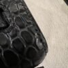 NoNo Xiatian Hermes Kelly Pochette Porosus Matte Crocodile Black Silver Hardware