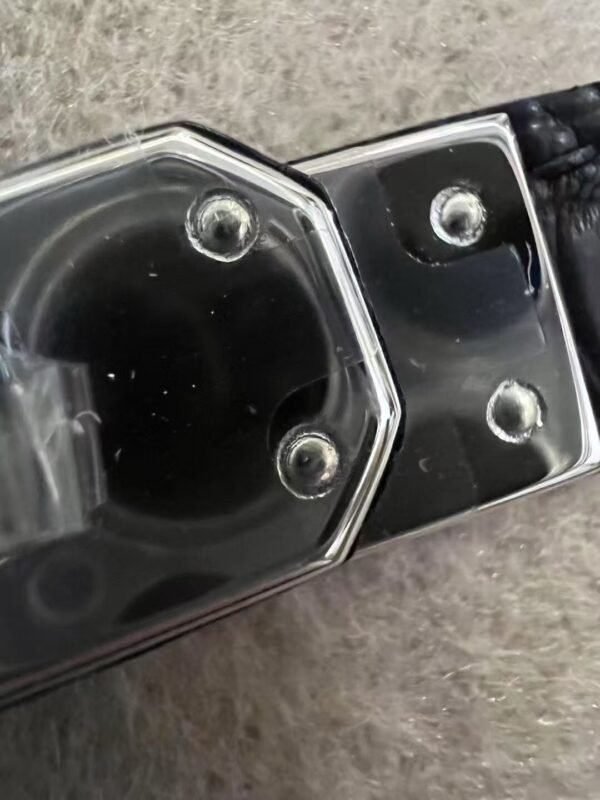 NoNo Xiatian Hermes Kelly Pochette Porosus Matte Crocodile Black Silver Hardware