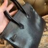 NoNo Xiatian Hermes Birkin 25CM HCP Lizard Leather Black Silver Hardware