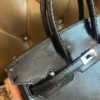 NoNo Xiatian Hermes Birkin 25CM HCP Lizard Leather Black Silver Hardware