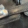 NoNo Xiatian Hermes Birkin 25CM HCP Lizard Leather Black Silver Hardware