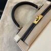 NoNo Xiatian Hermes Kelly 25CM Special Order Epsom Leather CK89 Noir / CK10 Craie Gold Hardware NoNo Xiatian Hermes Kelly 25CM Special Order Epsom Leather CK89 Noir / CK10 Craie Gold Hardware