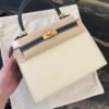 NoNo Xiatian Hermes Kelly 25CM Special Order Epsom Leather CK89 Noir / CK10 Craie Gold Hardware NoNo Xiatian Hermes Kelly 25CM Special Order Epsom Leather CK89 Noir / CK10 Craie Gold Hardware
