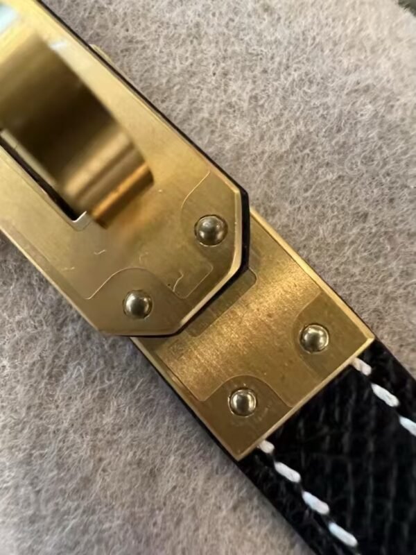 NoNo Xiatian Hermes Kelly 25CM Special Order Epsom Leather CK89 Noir / CK10 Craie Gold Hardware NoNo Xiatian Hermes Kelly 25CM Special Order Epsom Leather CK89 Noir / CK10 Craie Gold Hardware